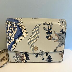 Authentic tory burch floral handbag